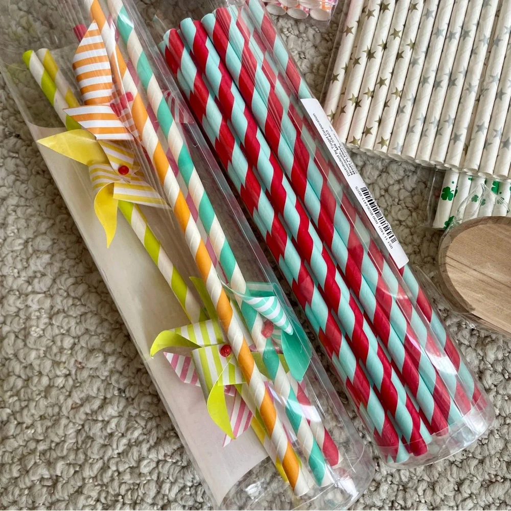 PAPER‎ STRAWS BUNDLE + WOODEN SCOOP!!